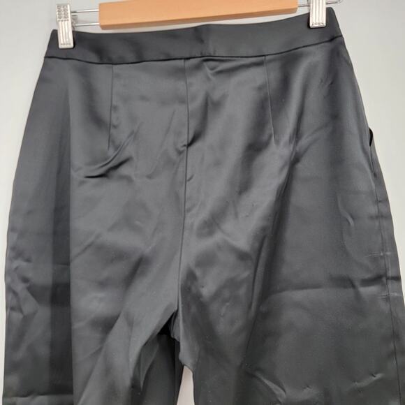 NEW L'AGENCE Women's High Rise Satin Effect Suiting Ankle Trouser Black Size S - Picture 4 of 13
